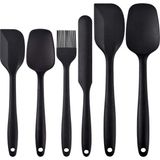 Isıya Dayanıklı Silikon Spatula Seti, 6 Set, Yapışmaz Kauçuk Spatula Mutfak Gereçleri Paslanmaz Çeki - Standart