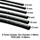 Isıyla Daralan Makaron Kablo Seti (6 Çeşit Herbiri 100 Cm ) Kablo