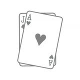 İskambil Kağıdı Araba Sticker 17X17 Cm Gri