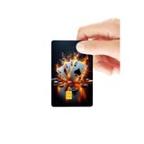 İskambil Kağıtları Alevler Parlak Kredi/Banka Kart Kaplama Sticker