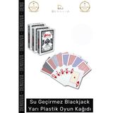 #İskambil Su Geçirmez Dayanıklı Profesyonel Texas Holdem Blackjack Poker Yarı Plastik Oyun Kağıdı