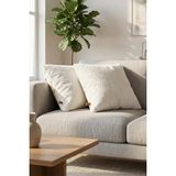 Iskandinav Bohem 2 Li Teddy Puffy Kırlent Kılıfı 50X50 cm Beyaz - 50 x 50 cm