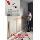 Iskandinav Duvar Çıtası 100 cm x 8 cm Beş Adet Dekoratif Boyanabilir Duvar Dekoru Efsane - 100 x 8 cm