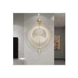 Iskandinav Kristal 60 Cm Gold - Pilli Led (3adet Pil Ile Geldmektedir) - Metal Duvar Saati