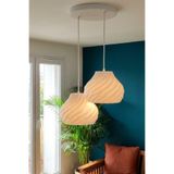 İskandinav Modern Sarkıt Avize Beyaz E27 Ampul Hediyeli 25x25 cm 2’li Modern Sarkıt Avize 25 x 25