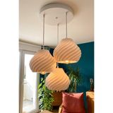 İskandinav Modern Sarkıt Avize Beyaz E27 Ampul Hediyeli 25x25 cm 3’lü Modern Sarkıt Avize 25 x 25