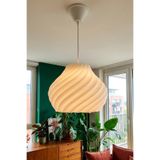 İskandinav Modern Sarkıt Avize Beyaz E27 Ampul Hediyeli 25x25 cm Beyaz 25 x 25