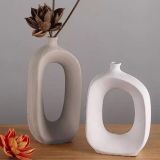 İskandinav Modern Vazo Set, Vizon Beyaz