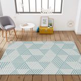 İskandinav Tarzı Dijital Baskılı Modern Salon Halısı Kaydırmaz Taban Minimalist Çizgili Halı (80 x 150)