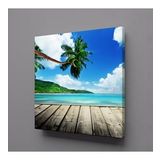 İskelede Manzara Kanvas Tablo 120x120cm