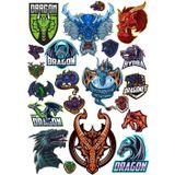 İskelet Kuru Kafa Sticker Set-5 13 Parça Telefon, Tablet, Defter, Laptop Sticker