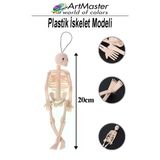 İskelet Modeli Plastik 20 Cm 1 Adet Silikon İnsan İskeleti Plastik İsket Modeli Silikon İskelet Deneyi Araba Süsü