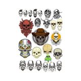 İskelet Şeytan Sticker Set 15 Parça Telefon, Tablet, Defter, Laptop Sticker