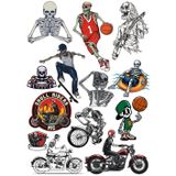 İskelet Sticker Set 5 15 Parça Telefon, Tablet, Defter, Laptop Sticker