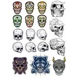 İskelet Sticker Set-5 18 Parça Telefon, Tablet, Defter, Laptop Sticker