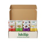 İSKİLİP Dondurularak Kurutulmuş Meyve Tanışma Paketi Çilek Kivi Muz İncir Meyve Cipsi Freeze Dried