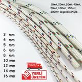 İskota Halat İp Branda Tente Bağlama Çeşitli Ölçülerde 10 M - 5 Mm