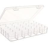 İşkur Makina 36 Ayarlanabilir Bölmeli Kolye Yüzük Takı Kutusu Organizer Düzenleyici Plastik Kutu 27.5x19.5x4.2