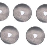 İşkur makina 45mm Yuvarlak Bıçak Rulet Disk Kumaş Kesici Yedek Bıçağı 5 Adet