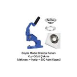 İşkur Makina Branda Kenarı Orta Boy Tulumba El Presi Kuş Gözü Çakma Makinası 500 Adet Kapsül