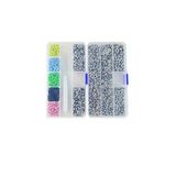 İşkur Makina Karışık Renkli 9.5 mm Metal Çıt Çıt 350 Set ve Saklama Kutusu