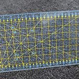 İşkur makina Plastik Şeffaf Sarı 30x15 Terzi Modelist Okul Patcwork Cetvel