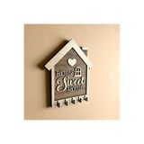 ISLA HOME Ahşap Dekoratif Anahtar Askılığı - Home Sweet Home Tasarımlı Duvar Askısı | Şık ve Fonksiyonel