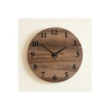 ISLA HOME Ahşap Duvar Saati 40x40 cm – Sessiz Akar Mekanizma, Modern Dekoratif Büyük Duvar Saati