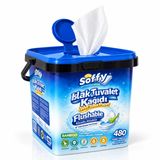 Islak Tuvalet Kağıdı Suda dağılan Flushable Kovalı | Paraben İçermez&Alkol İçermez, pH Dengeli, Suda dağılır, Klozete atılabilir, Flkushable