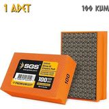 Islak ve Kuru Elmas El Zımpara Pedi - 100 Kum - 1 Adet