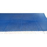 Islak Zemin Matı Kare Banyo Için Kaymaz Pvc Petek Mat Paspas - 90 x 550 cm - Mavi