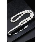 İşlemeli Kemik Tesbih 8 X 13 Mm Kapsül Kesim - T-1813