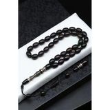 İşlemeli Kuka Ağacı Tesbih 8 X 11 Mm Beyzi Kesim - T-1908