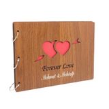 İsme Kişiye Özel Ahşap Kapaklı Forever Love Fotoğraf Albümü