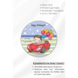 Isme Özel Doğum Günü Babyshower Hoşgeldin Bebek Etiketi 4 cm 48 Adet Etiket Sticker - Çok Renkli