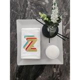 Isme Özel Harf Işlemeli Kadife El Havlusu – Modern Renkli Tasarım - 30 x 50 cm - Pembe
