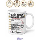 İsme Özel Kurallarım Yazılı Komik Kupa Bardak Esprili Hediye