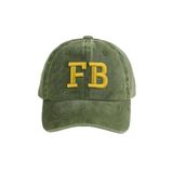 İsme Özel Nakışlı Haki Vintage Stil Eskitme Kumaş Ayarlanabilir Unisex Beyzbol Şapkası
