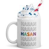 Isme Özel Renkli Harfli Kişiye Özel Porselen Bardak, Istenilen Isim Yazıyoruz - Beyaz