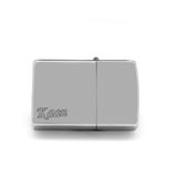 İsme Özel Yazılı Zippo Tasarım Gümüş Renk Taşlı Metal Çakmak