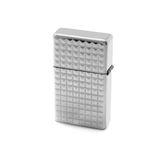 İsme Özel Yazılı Zippo Tasarım Kare Desenli Gümüş Renk Taşlı Çakmak