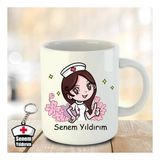 İsme Ve Hemşireler Gününe Özel Kupa Bardak Ve Anahtarlık - 4