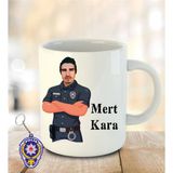 İsme Ve Polis Haftasına Özel Kupa Bardak Anahtarlık Hediye - Resimli