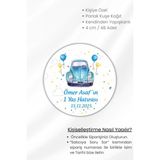 Isme/kişiye Özel Doğum Günü Babyshower Hoşgeldin Bebek Etiketi 4 cm 48 Adet Etiket - Çok Renkli - Sticker