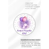Isme/kişiye Özel Doğum Günü Babyshower Hoşgeldin Bebek /kız Çocuk Etiketi 4 cm 48 Adet Etiket - Çok Renkli - Sticker