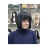 İsmet peruk Tepelikli Kahkül Gerçek Saç Kestane