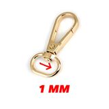 İsmet toka 1 Cm - Paris Kanca Çanta Klips Metal Altın - 10 Adet - Metal Aksesuar