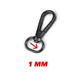 İsmet toka 1 Cm - Paris Kanca Çanta Klips Metal Siyah - 10 Adet - Metal Aksesuar