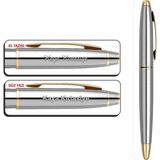 Isminize Özel Scrikss 35 Gold Krom Tükenmez Kalem & Dolma Kalem Seti - 1