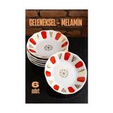 İsmiyle Al Melamin Çay Tabağı 6 Adet Geleneksel Türk Çay Bardağı Altlığı